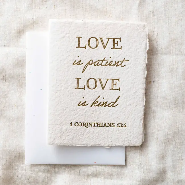 Love Is Patient Love Is Kind | Christian Greeting Card