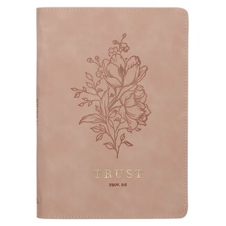 Trust Mottled Blush Faux Leather Classic Journal - Proverbs 3:5