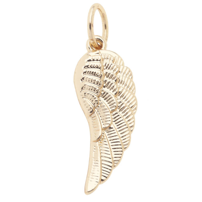 Angel Wing Charm in Shiny Gold