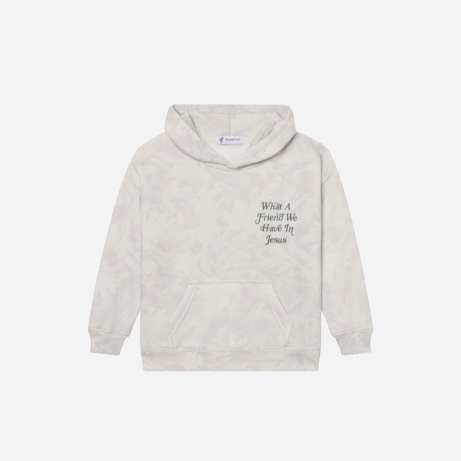 What A Friend in Jesus Camo Kids Hoodie -