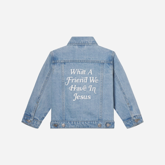 What A Friend in Jesus Kids Denim Jacket - What A Friend in Jesus Kids Denim Jacket -