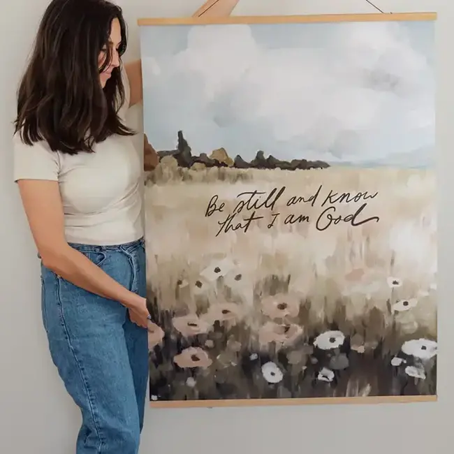 Large Poster: Be Still and Know w/ Banner Wood