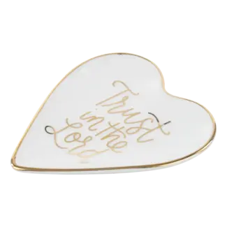 Trust In The Lord Gold Trinket Tray