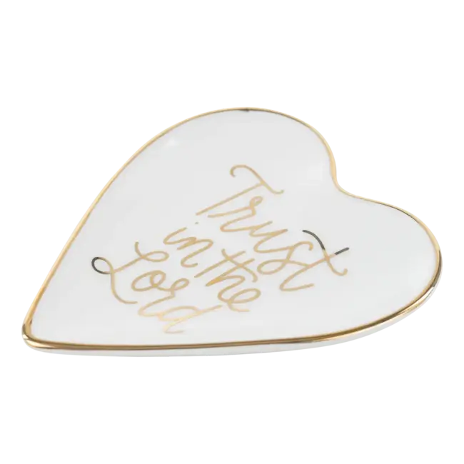 Trust In The Lord Gold Trinket Tray