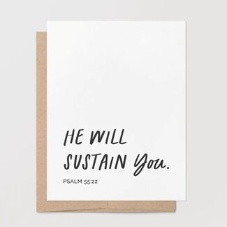 Encouragement – He Will Sustain You Greeting Card