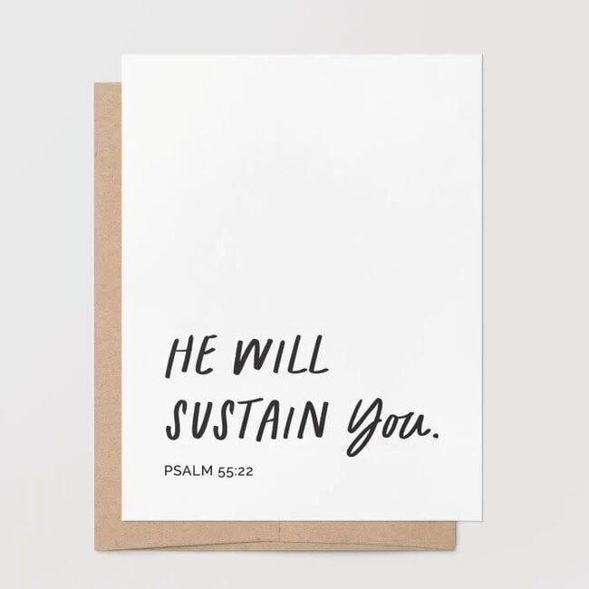 Encouragement – He Will Sustain You Greeting Card