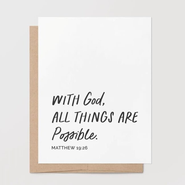 Encouragement – with God Greeting Card