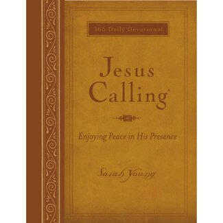 Sarah Young Jesus Calling Large Print - Brown Leather