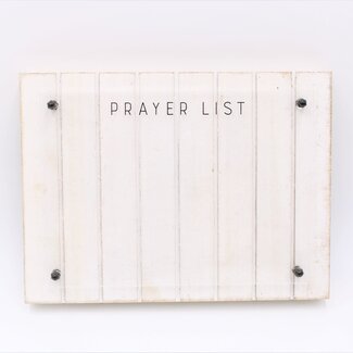Prayer List Plaque, Wood with Acrylic