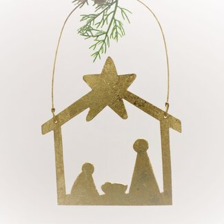 Gold Nativity Silhouette, Ornament