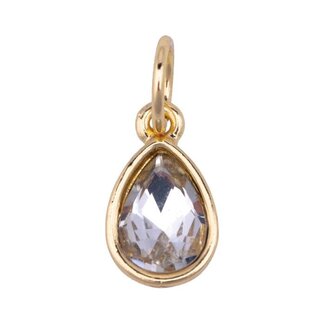 Rhinestone Teardrop Charm in Clear