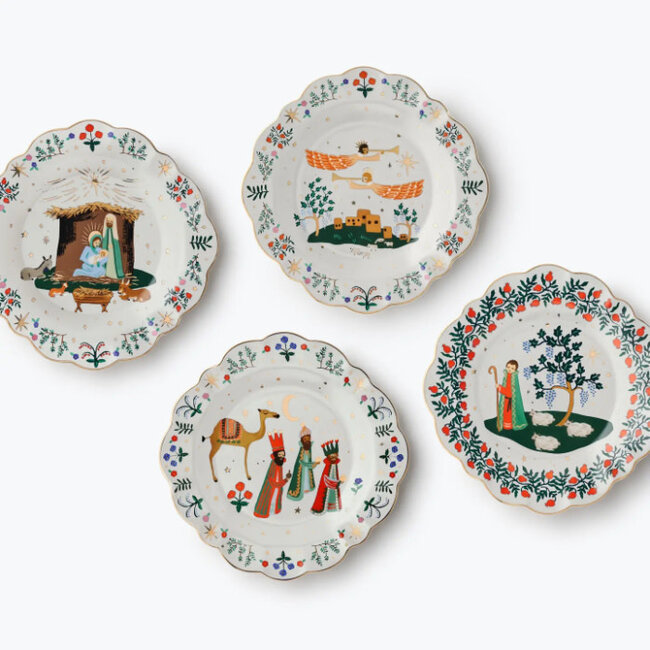 Nativity Dessert Plate Set