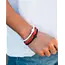 Infinity Cross Bracelet - Grace - Red/Black/White -