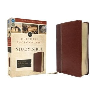 NIV, Cultural Backgrounds Study Bible (Context Changes Everything), Leathersoft, Brown, Red Letter