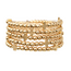 5 Row CCB Ball Cross Bracelet - Gold