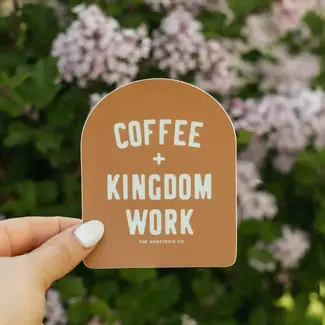 Coffee + Kingdom Work Arch Sticker