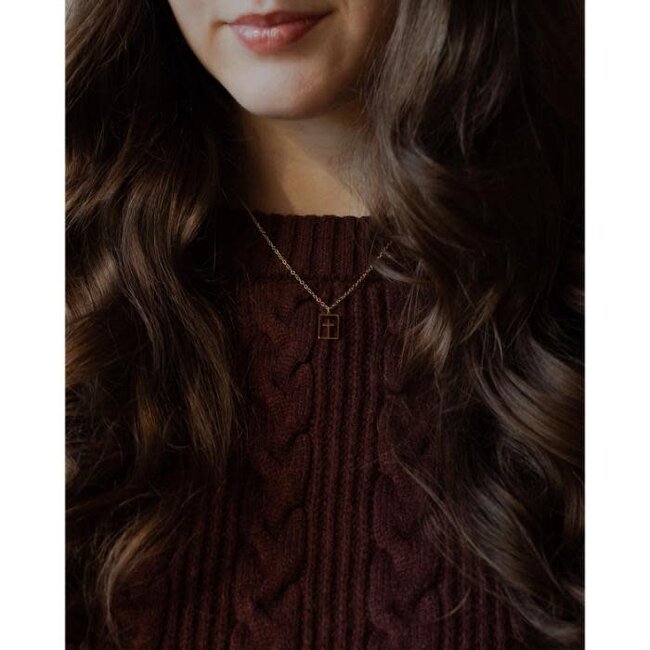 Cut Out Cross Necklace