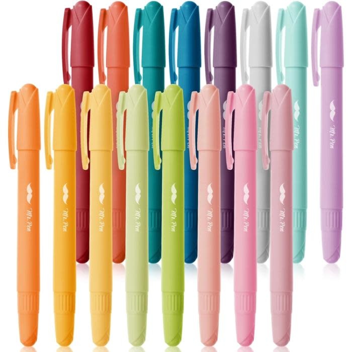 Bleed Less Pen Mr Pen 16-Pack No Bleed Bible Highlighters - Seacoast Bookstore