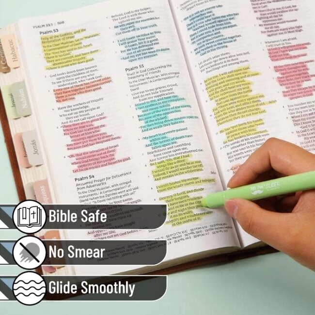 Mr. Pen- Gel Highlighter, 8 Pack, Assorted Colors, Bible