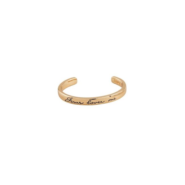 Jesus Loves Me Cuff - Gold