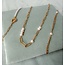 Morse Code Pearl & Waterproof Gold Paperclip Chain Necklace | HOPE
