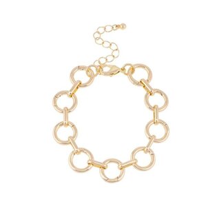 Juliette Charm Collector Bracelet Base in Shiny Gold