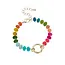 Lucy Gemstone Beaded Charm Bracelet Base in Rainbow Multi