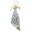 Louisa Beaded Cross Scarf Bag Charm in Pastel Multi