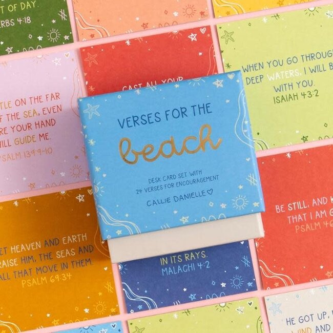 Verses For the Beach – Bible Verse Card Set + Display Stand
