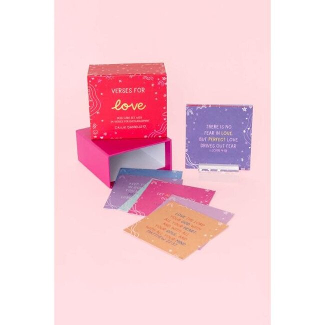 Verses For Love – Bible Verse Card Set with Display Stand