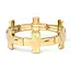 Worn Gold Cross Stretch Bracelet