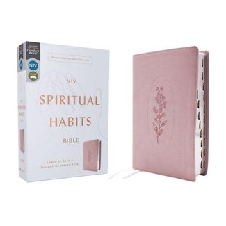 NIV, Spiritual Habits Bible, Leathersoft, Pink, Red Letter, Thumb Indexed, Comfort Print
