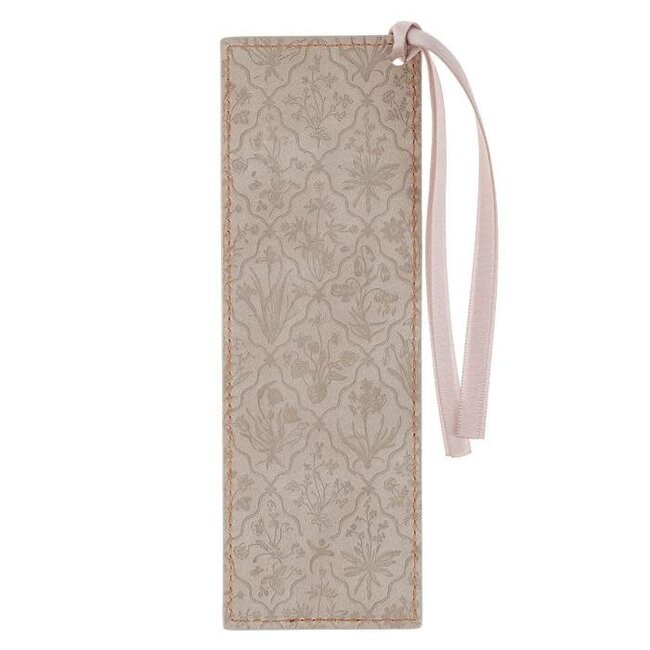 Bookmark Faux Leather Taupe My Grace Is Sufficient For You 2 Cor. 12:9