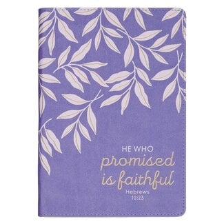 Journal Classic Purple He Who Promised Is Faithful Heb. 10:23