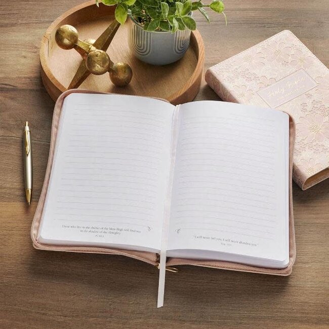 Journal Classic Zip Pink Be Still