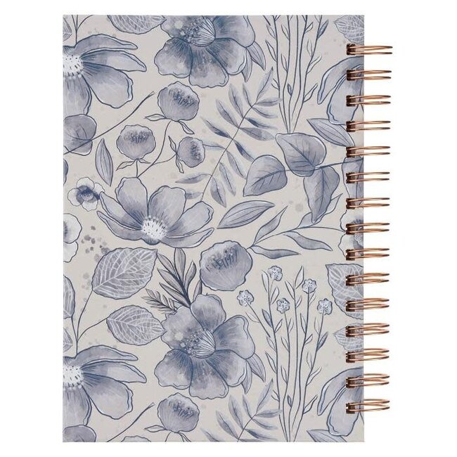 Journal Spiral Blue Floral Trust In the Lord Prov. 3:5