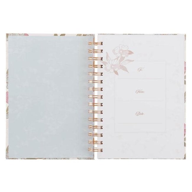 Journal Spiral-bound White Floral Everything Beautiful Ecc. 3:11