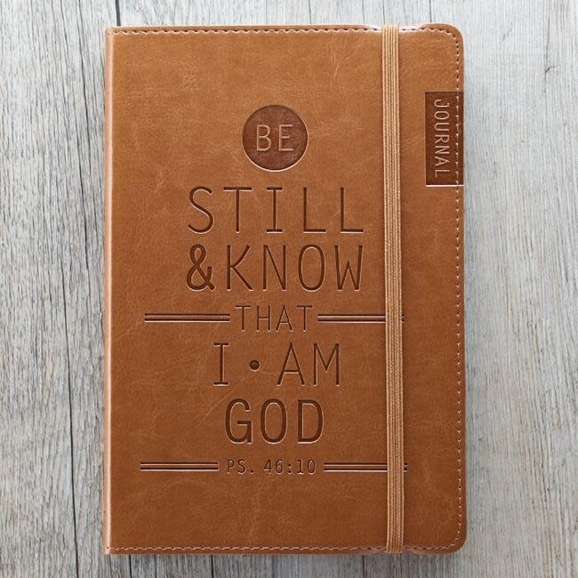 Journal w/Elastic Be Still Brown Ps. 46:10