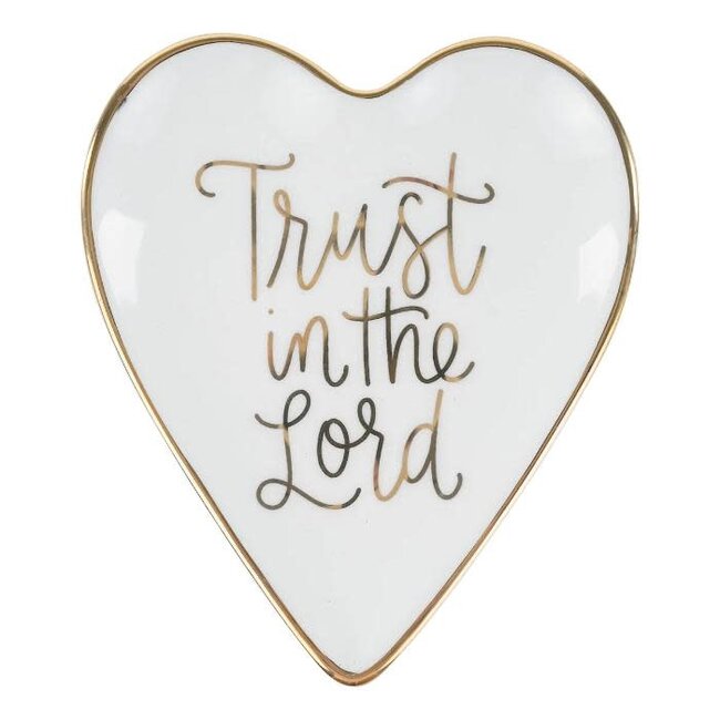 Trust In The Lord Gold Trinket Tray