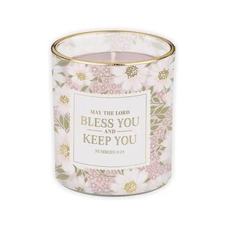 Glass Candle Bless You and Keep You Num. 6:24