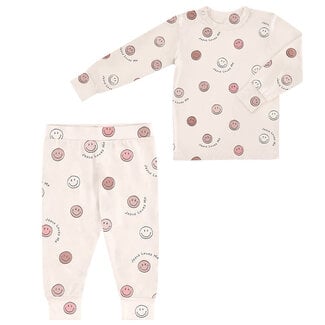 Two-Piece PJ Set - Jesus Loves Me Pink