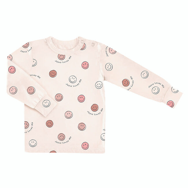 Two-Piece PJ Set - Jesus Loves Me Pink