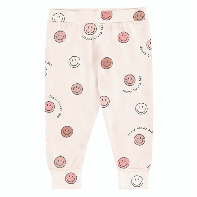 Two-Piece PJ Set - Jesus Loves Me Pink