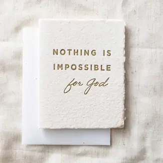 Nothing Is Impossible For God Card