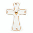 Ceramic Keepsake Figurine - Cross with Gold Lining
