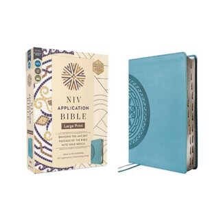 NIV Application Bible, Large Print, Leathersoft, Teal, Red Letter, Thumb Indexed, Comfort Print