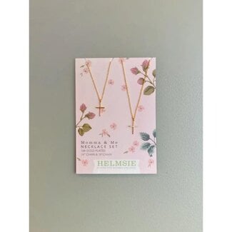 Momma + Me Cross Necklace Set