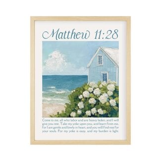 Matthew 11:28 Faith Collection Wall Art 11x14