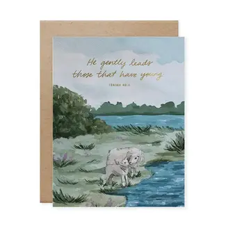 He Gently Leads Those That Have Young Motherhood Card