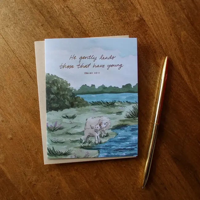 He Gently Leads Those That Have Young Motherhood Card